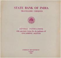 India 1966. Utazási csekk útmutató benne 4db klf lyukasztott mintával T:I,I- India 1966. Travellers Cheques Guide with 4pcs of diff perforated specimen pieces C:UNC,AU