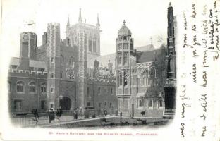 Cambridge, St. Johns Gateway and the Divinity School