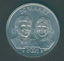 Hollandia 2001. "Willem-Alexander és Maxima esküvője" alkalmából kiadott Ag emlékérem, 15,56g T:BU