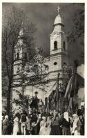 Csíksomlyó, Sumuleu Ciuc; Kegytemplom, búcsú / church, Catholic church