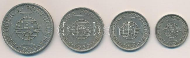 Portugál India 1959. 60c + 1E + 3E + 6E Cu-Ni T:2
Portugese India 1959. 60 Centavos + 1 Escudo + 3 ...