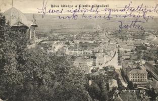 1913 Déva, látkép a Gizella pihenővel / panorama view with look out pavilion