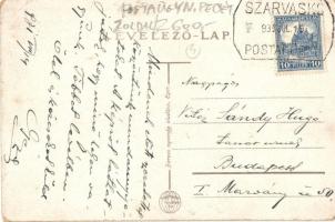 Szarvaskő, Látkép, hátoldalon "Postaügynökségi" pecséttel (EB)