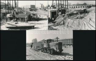 Teherautók és erőgépek 20 darabos, vegyes tétele, 12 db fotó + 8 db vintage negatív (a pozitív és ne...