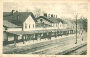 Zólyom, Zvolen; Hlavna stanica / Vasútállomás. Haas és Hasek kiadása / railway station (Rb)