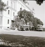 Autóbuszok vegyes tétele, vintage fotó + 2 db szabadon felhasználható vintage negatív + kisplakát rö...