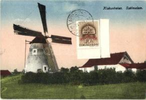 Kiskunhalas, szélmalom, TCV card