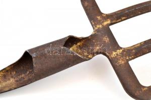 Fém ásóvilla fej, jelzett (Offner), h: 47,5 cm