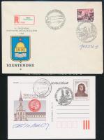 2 db FDC, rajtuk a bélyegek tervezőinek aláírásaival: Vertel József, Zsitva Szabolcs.