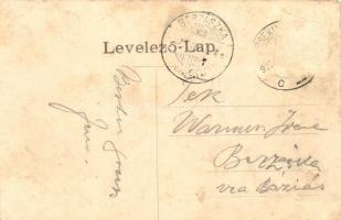 1907 Érsekújvár, Nové Zámky; Kossuth Lajos tér, Gyógyszertár, Római katolikus templom, üzlet. Conleg...