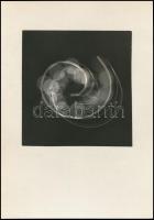 cca 1969 Fotogram, jelzés nélküli fotóművészeti alkotás a magyar fotográfia avantgarde korszakából, 15,5x15 cm, karton 29,5x20,7 cm