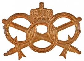 Belgium DN Katonai sport jelvény, zománcozott és aranyozott (49x34mm) T:2,2- zománchiány, hajlott
B...