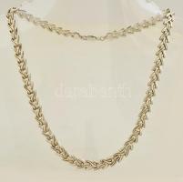 Ezüst, lapos pancer nyaklánc / Silver necklace 42 cm, 14,7 g