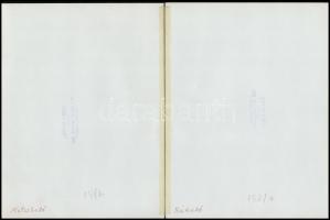 cca 1974 Képi párhuzamok, Botta Dénes (1921-2010) budapesti fotóművész hagyatékából 2 db pecséttel j...