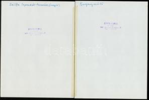 cca 1975 Képi párhuzamok, Botta Dénes (1921-2010) budapesti fotóművész hagyatékából 2 db pecséttel j...