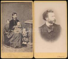 cca 1868 A. Wippler nagybecskereki fényképész műtermében készült, 2 db vizitkártya méretű fénykép, 10,5x6 cm