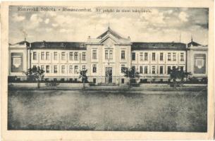 Rimaszombat, Rimavska Sobota; Állami polgári és elemi leányiskola, kiadja Rábely Miklós / girl school (fa)