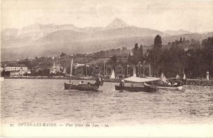Évian-les-Bains, Vue prise du Lac / lake, boats