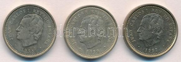 Spanyolország 1997-1999. 100P Al-Br (3xklf) forgalmi emlékkiadások T:2
Spain 1997-1999. 100 Pesetas...