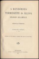Concha Győző: Egyéni szabadság és parlamentarizmus Angliában.+A rendőrség természete és állása szaba...