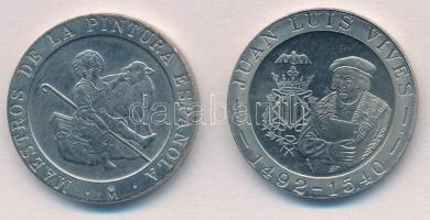 Spanyolország 1993. 200P Cu-Ni "Juan Luis Vives"  + 1995. 200P Cu-Ni "Murillo és El G...