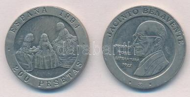 Spanyolország 1994. 200P Cu-Ni "Velasquez és Goya festmények"  + 1997. 200P Cu-Ni "Ja...