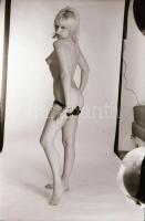 cca 1973 Két leánynak titkos vágya, szolidan erotikus felvételek, 8 db vintage negatív (24x36 mm), +...