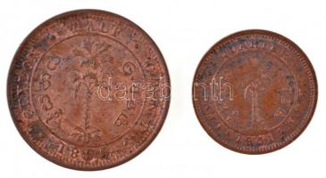 Ceylon 1895. 1/2p Cu + 1901. 1/4p Cu T:1-,2
Ceylon 1895. 1/2 Penny Cu + 1901. 1/4 Penny Cu C:AU,XF
...