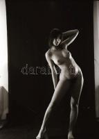 cca 1972 Karcsú és hajlékony, szolidan erotikus felvételek, 10 db vintage negatív (24x36 mm), + 3 db...