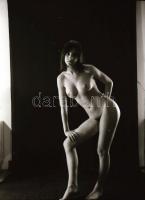 cca 1972 Karcsú és hajlékony, szolidan erotikus felvételek, 10 db vintage negatív (24x36 mm), + 3 db...