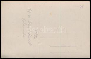 1916 69-es trénlakosok Galíciában, fotólap, hátulján feliratozva, 9×14 cm