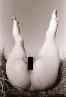 cca 1986 Kikapcsolódás, szolidan erotikus felvételek, 9 db vintage negatív (24x36 mm), + 4 db mai na...