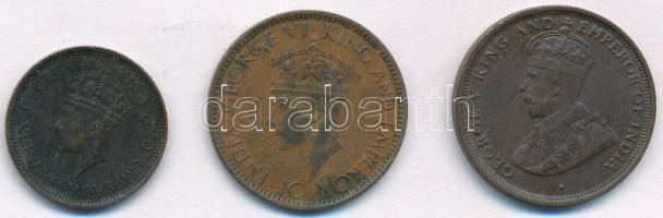Ceylon 1926. 1p Cu + 1940. 1/2p Cu + 1945. 1p Cu T:2,2-
Ceylon 1926. 1 Penny Cu + 1940. 1/2 Penny C...