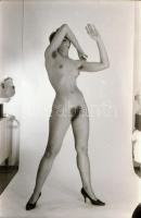 cca 1978 Természetes szépségek, szolidan erotikus felvételek, 7 db vintage negatív (24x36 mm és 6x6 ...