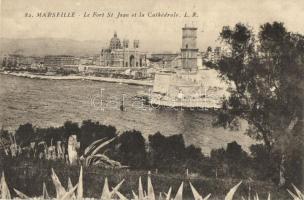 Marseille, Le Fort St Jean, La Cathédrale / fort, cathedral, sea