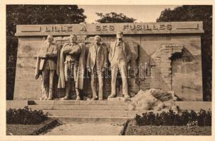 Lille (Nord), Munument des Fusillés (Desruelles, Sculp.) / sculpture s: Yvon