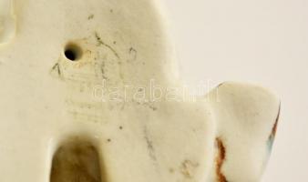 Zsolnay nyuszi, kézzel festett, hibátlan, jelzett m:7 cm,