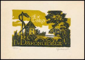 8 db magyar ex libris, rézkarc, linó- és fametszet, részben aláírtak / 8 Hungarian booklplates