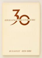 Kisgrafika Barátok köre 1959-1989. Kiadói mappában. Sorszámozott: 345/500. 35 db grafikával /Ex-libris literature with 35 graphics