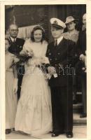 Hajós tiszt esküvői fotója / Hungarian sailor wedding photo (EK)