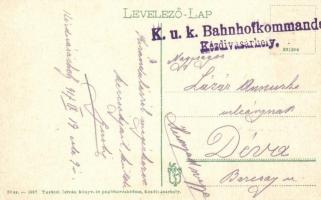 Kézdivásárhely, Targu Secuiesc; Takarékpénztár, utcakép / street view with savings bank + K.u.K. Bah...