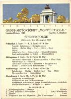 Gross -Motorschiff Monte Pascoal speisenfolge / Hamburg-Süd line Minte Pascoal passenger ship menu card postcard