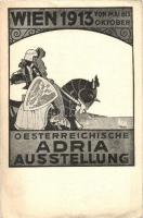 1913 Vienna, Wien; Oesterreichische Adria Ausstellung / Adria exhibition advertisement postcard (EK)