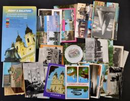 Vegyes Balaton tétel: Badacsonyi porcelán tálka, térképek, modern kiadványok