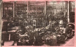 Dagenham, Ford works, machine shop, interior, Ga (kopott sarok / worn corner)