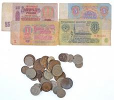 Vegyes: ~68db-os szovjet és ukrán fémpénz és bankjegy tétel T:vegyes Mixed: ~68pcs of Soviet and Ukranian coin and banknote lot C:mixed