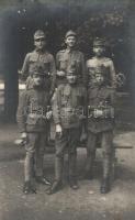 1917 Cigiző osztrák-magyar katonák csoportképe / WWI K.u.k. military, soldiers with cigarettes. photo