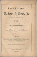 Deckert&Homolka elecktrotechnikai gyár német nyelvű árukatalógus. Wien, Deckert&Homolka. Pap...