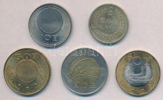 Tajvan 1992-2004. 10Y-50Y (5xklf) T:1-
Taiwan 1992-2004. 10 Yuen - 50 Yuen (5xdiff) C:AU