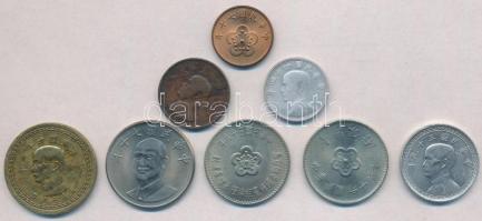 Tajvan 1949-1981. 1c-10Y (8xklf) T:1-,2
Taiwan 1949-1981. 1 Chiao - 10 Yuan (8xdiff) C:AU,XF